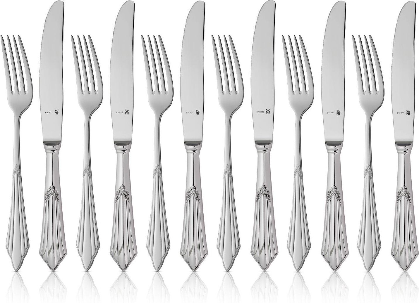 Fächer Dessertbesteck-Set, 12-teilig, Cromargan protect®