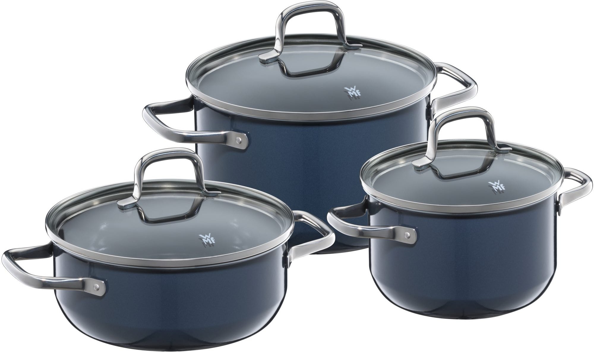 Thumbnail - WMF Fusiontec Essential Topf-Set, 3-teilig, Blueberry