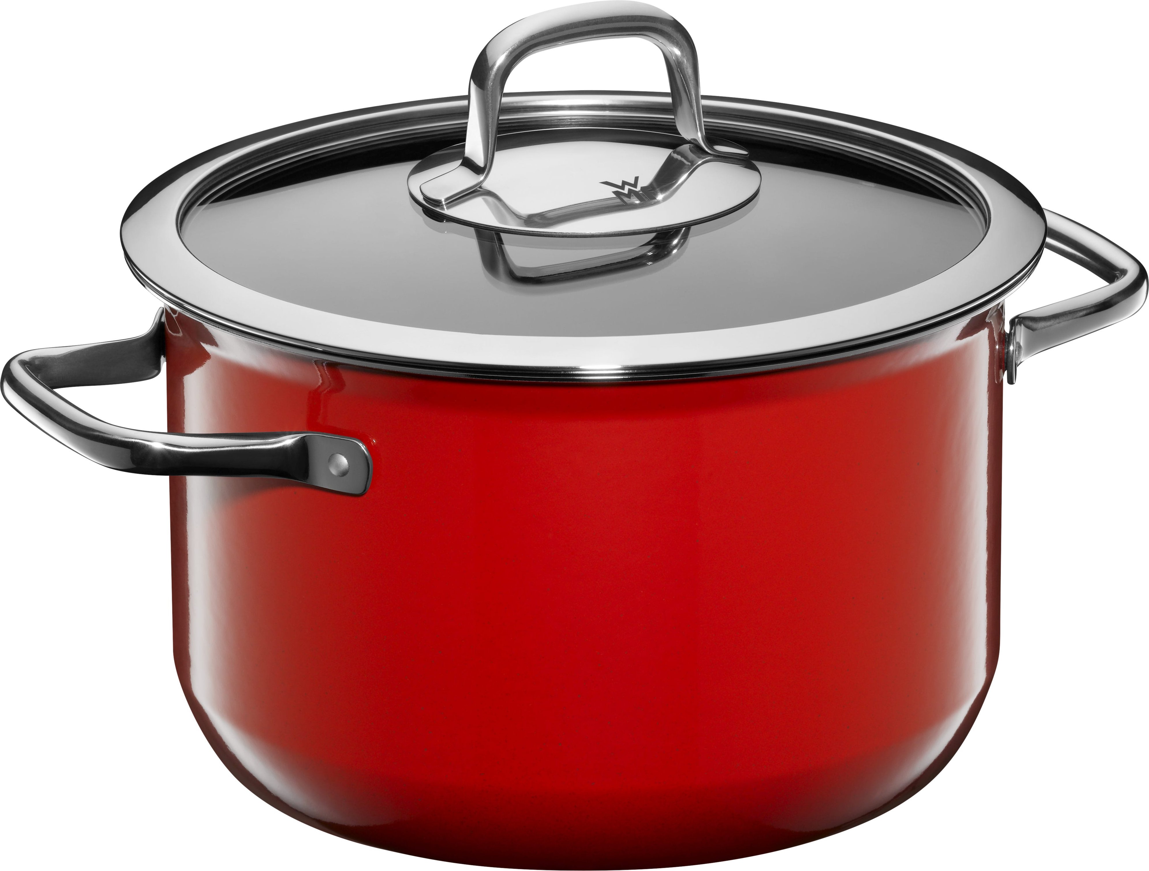 Fusiontec Compact Kochtopf mit Glasdeckel, 22 cm, Red