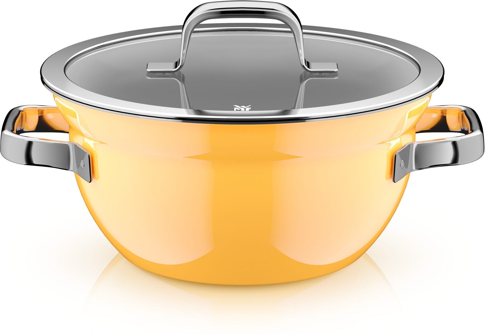 Fusiontec Mineral Pro, Kochschüssel mit Deckel, 24 cm, Mango Yellow