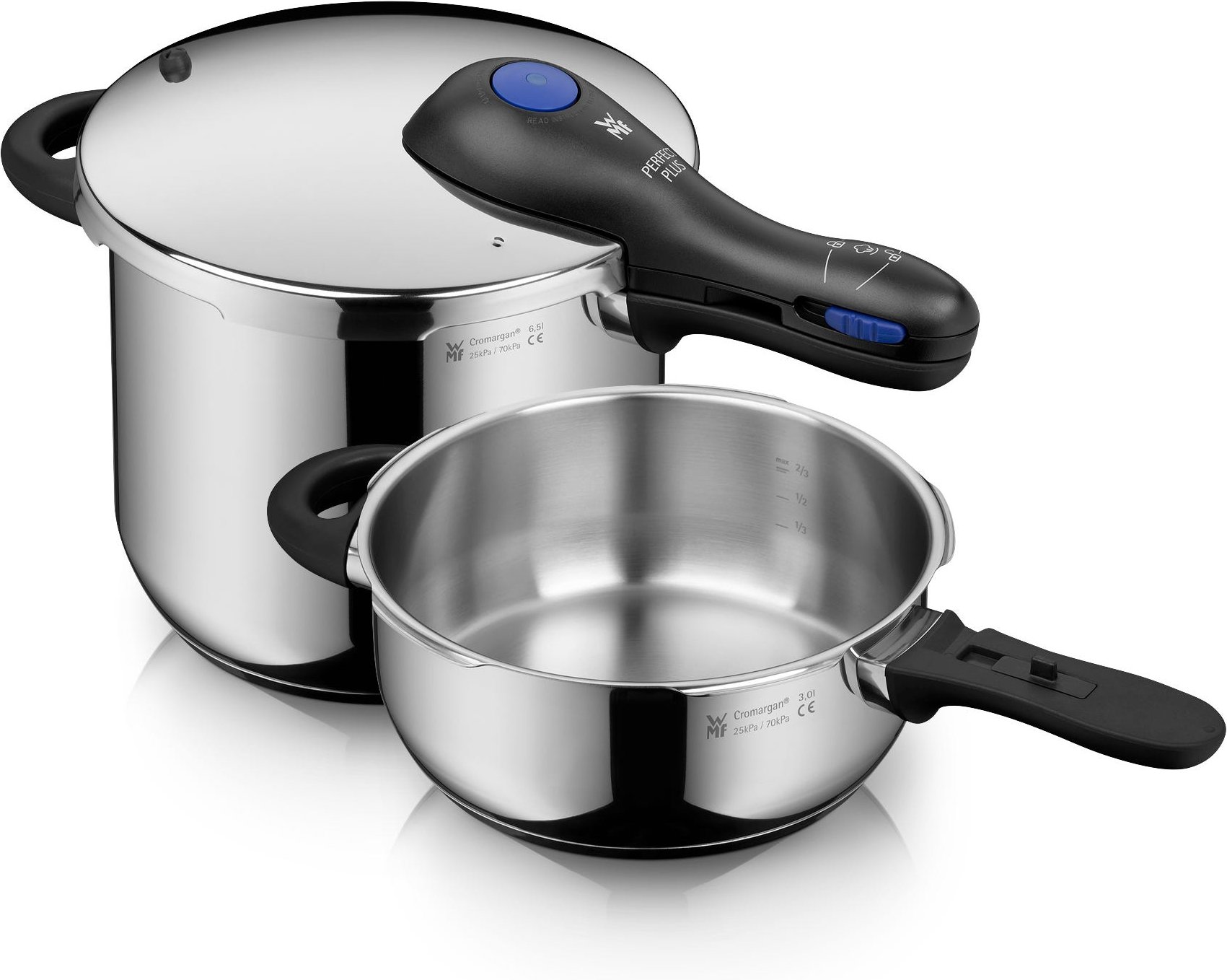 Perfect Plus One Pot Schnellkochtopf-Set, 22 cm, 6,5 und 3,0 Liter
