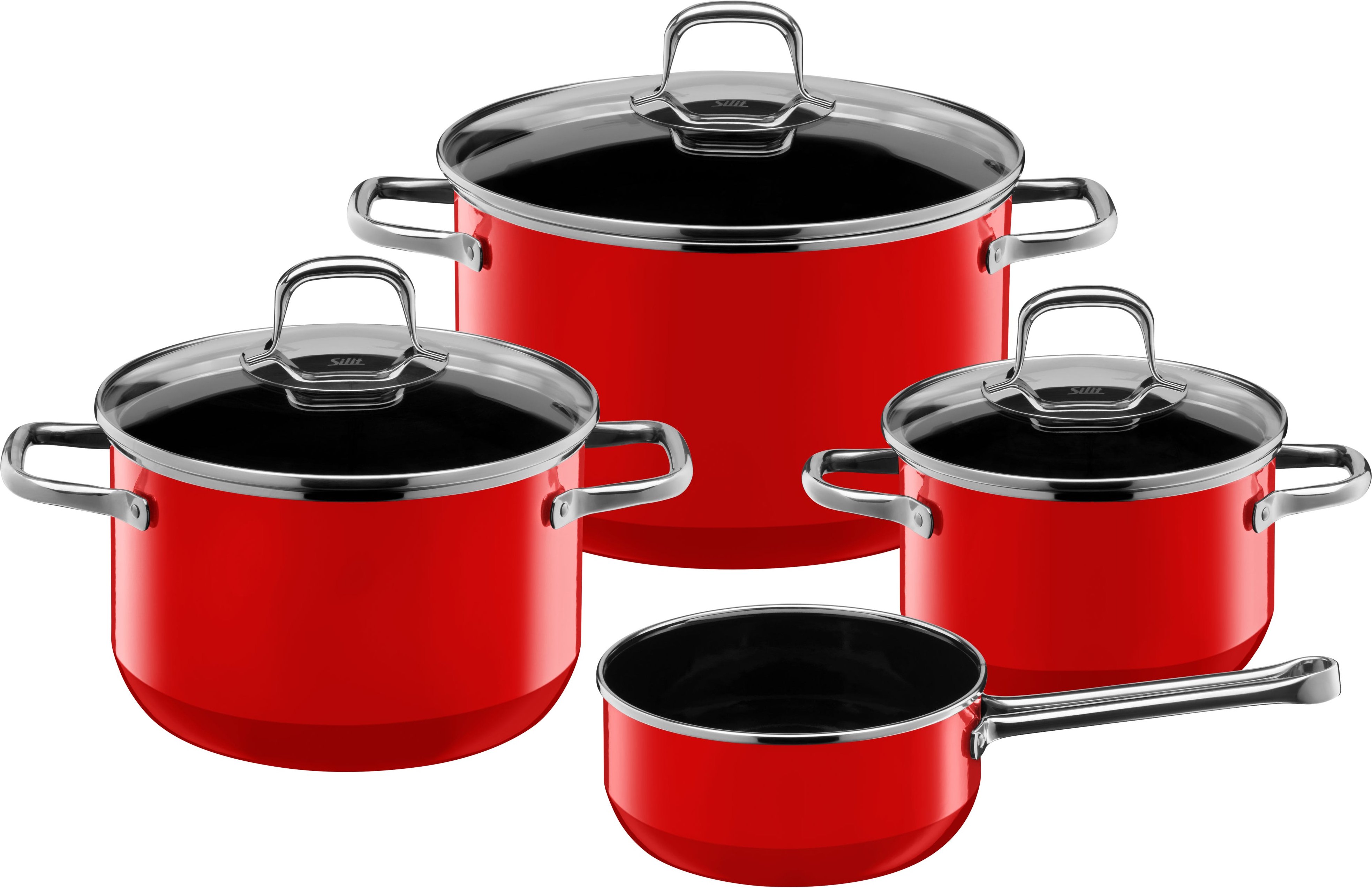 Silit Silargan® Elegance Topf-Set, 4-teilig, Red