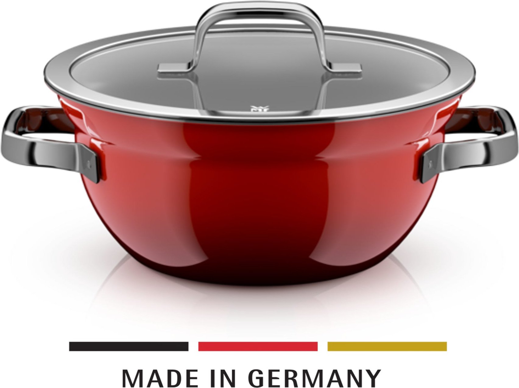 Fusiontec Mineral Pro, Kochschüssel mit Deckel, 24 cm, Passion Red