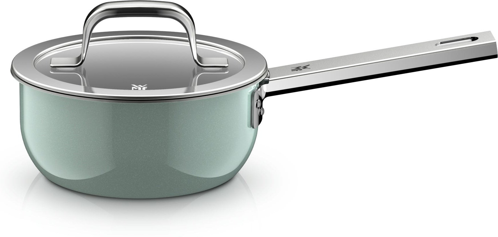 Fusiontec Mineral Pro, Stielkasserolle mit Deckel, 16 cm, Eucalyptus Haze