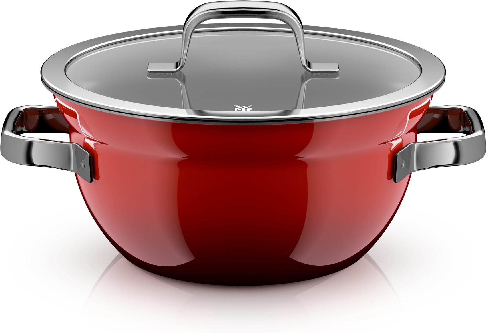 Fusiontec Mineral Pro, Kochschüssel mit Deckel, 24 cm, Passion Red