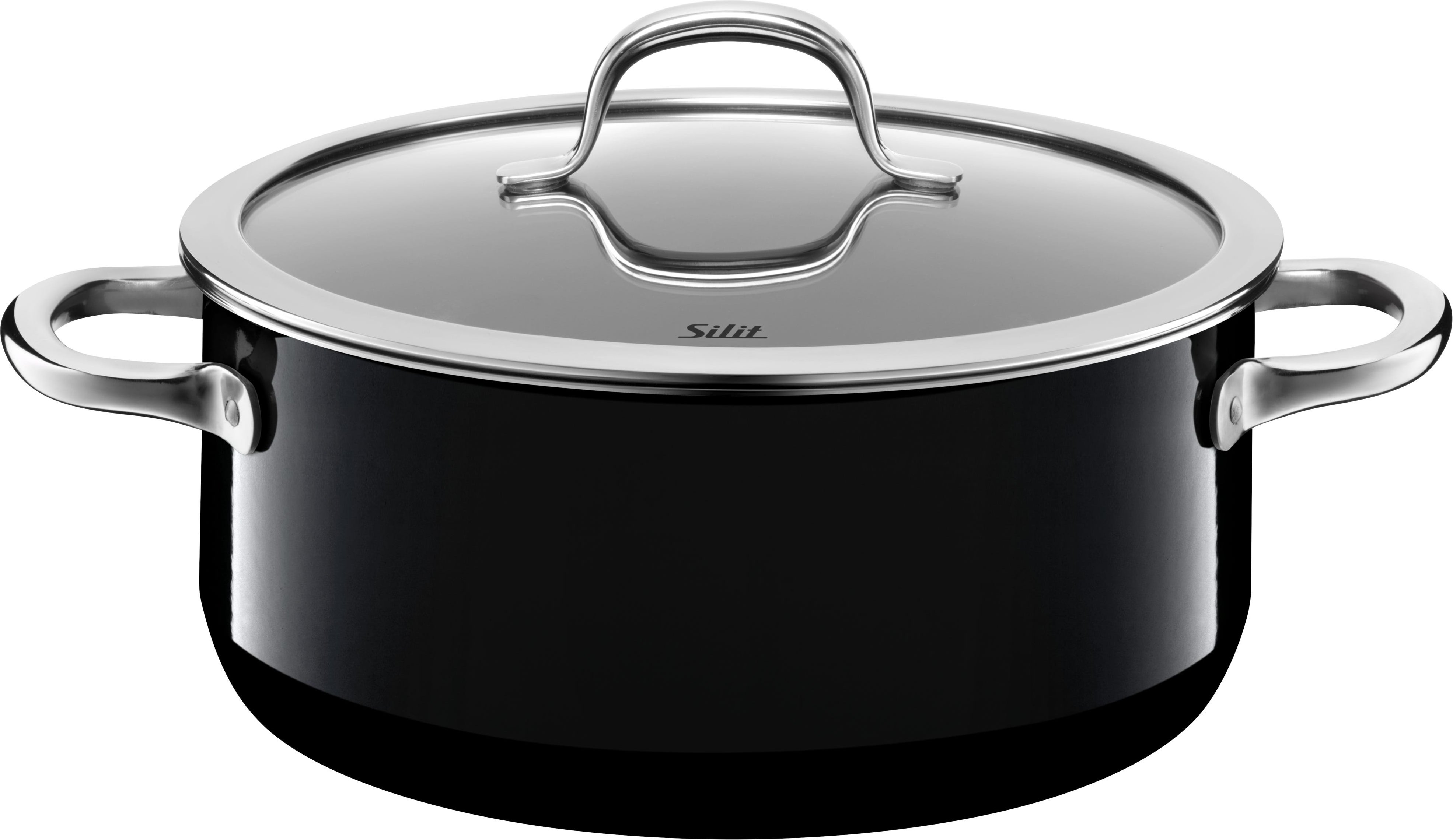 Silit Silargan® Passion Bratentopf mit Deckel, 24 cm, Black
