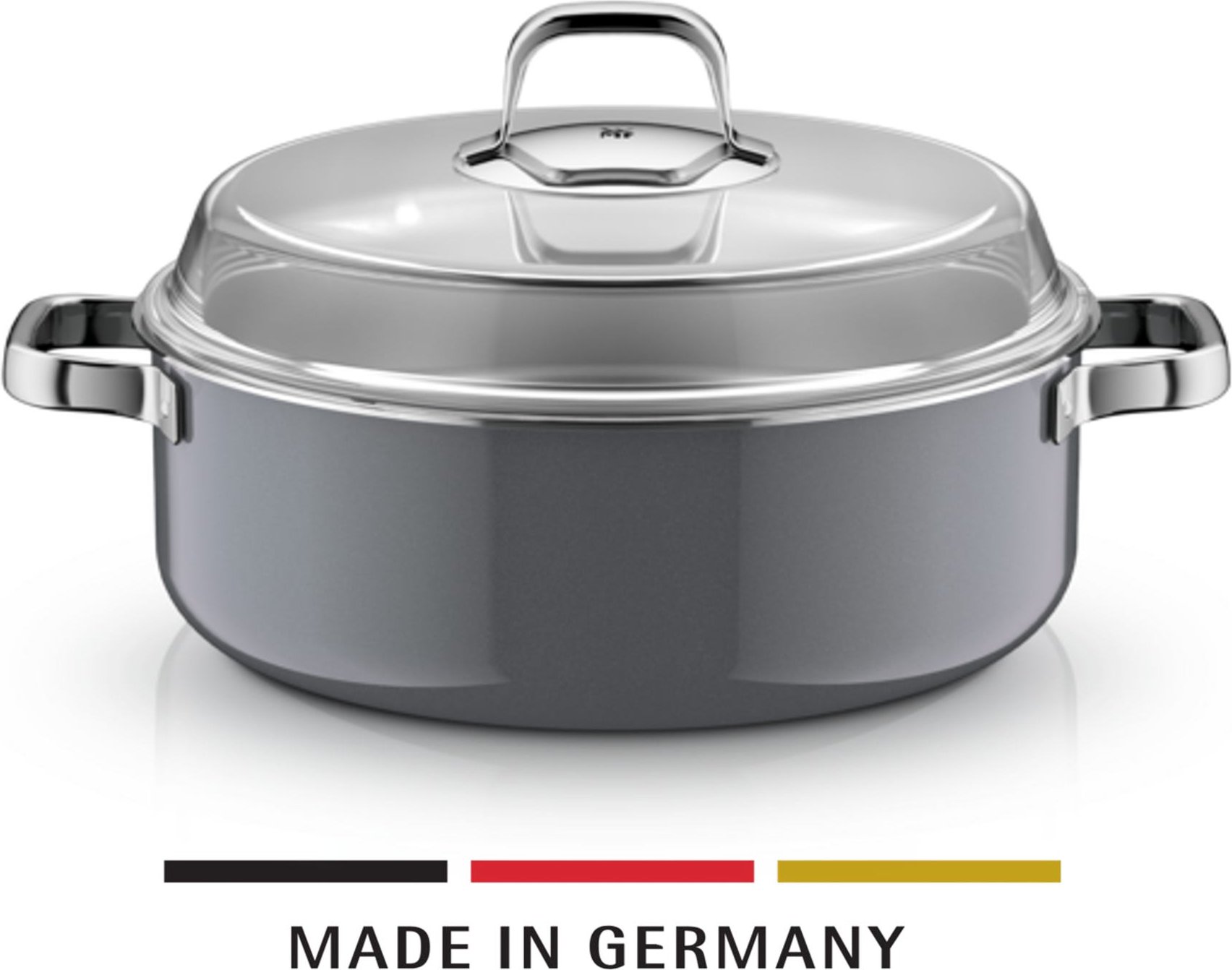 Fusiontec Mineral Pro, Schmortopf mit Deckel, 28 cm, Platinum