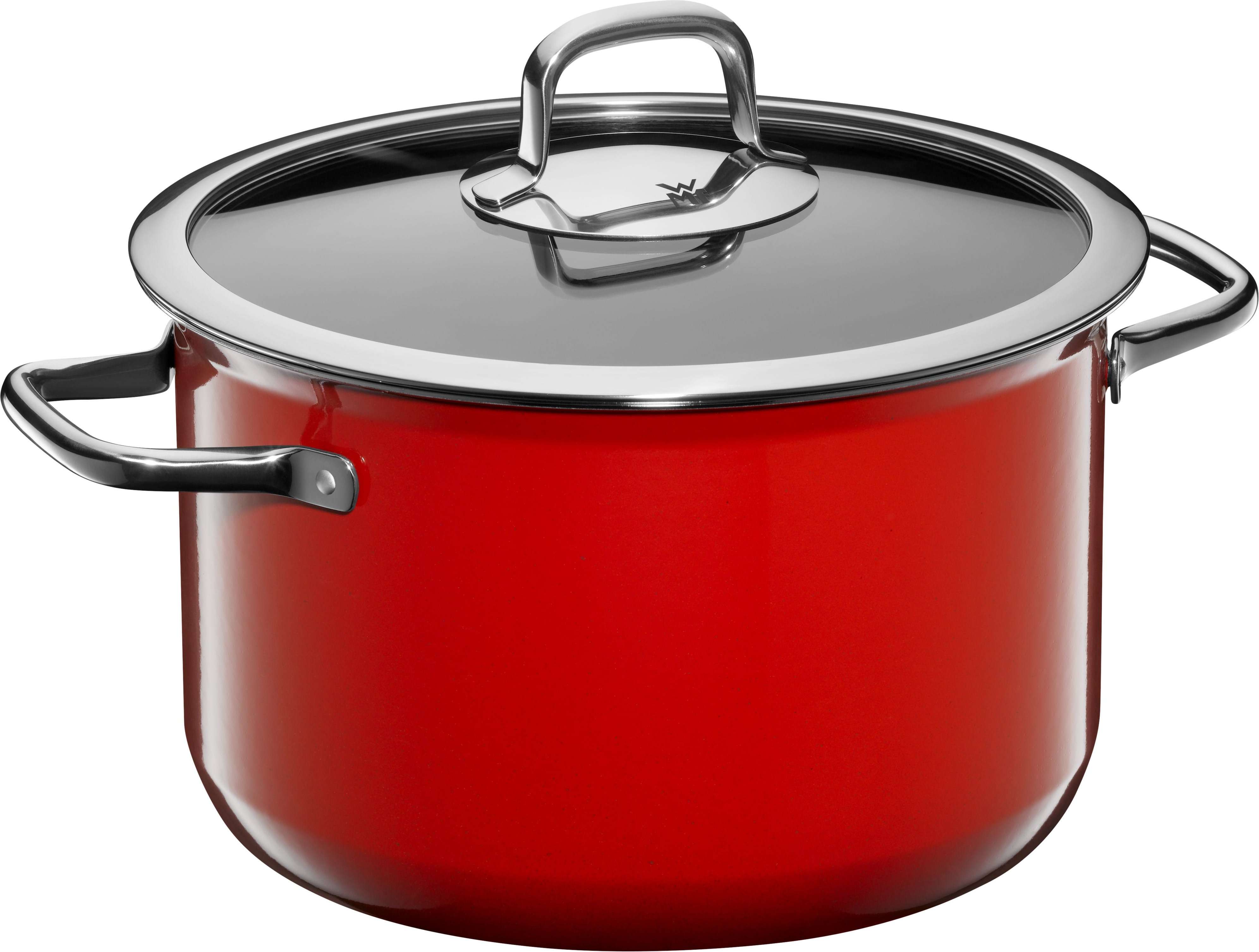 Fusiontec Compact Kochtopf mit Glasdeckel, 24 cm, Red