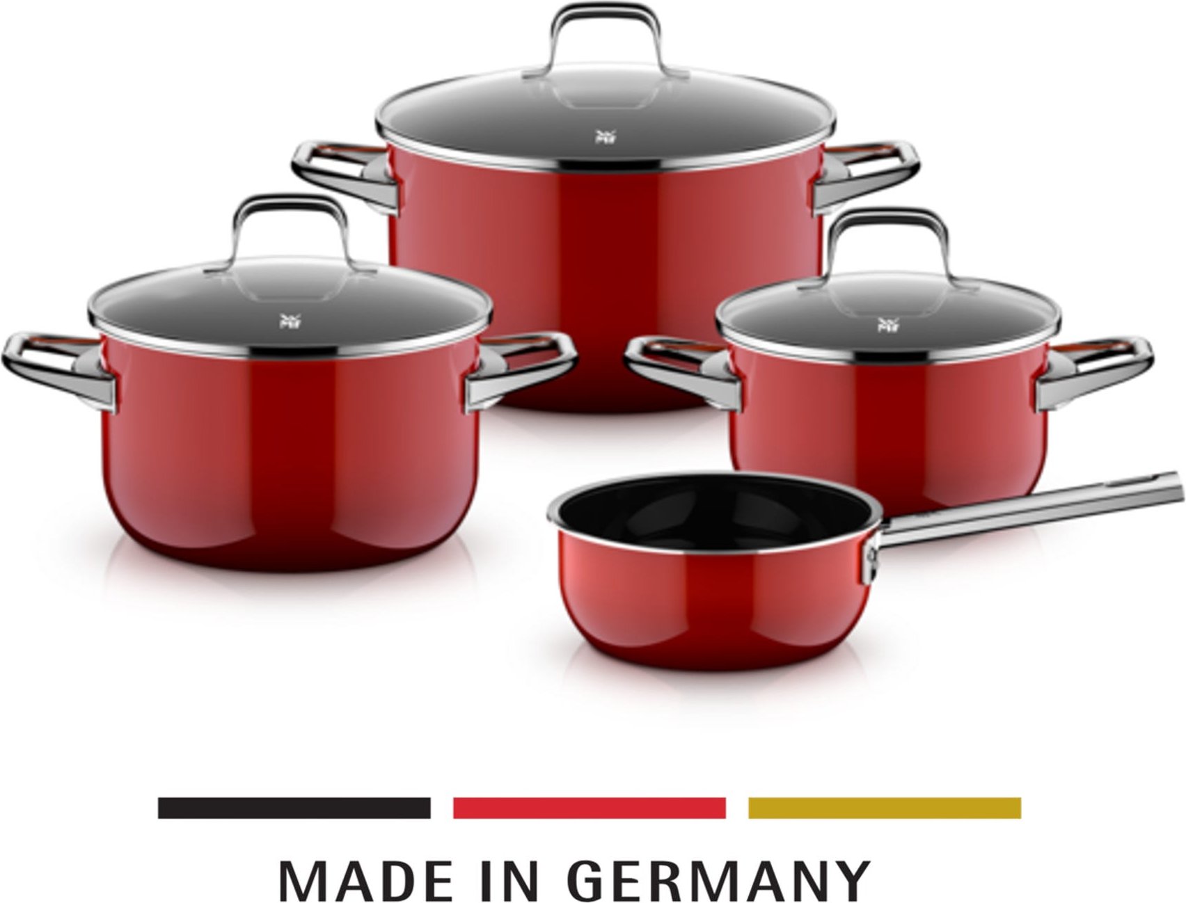 Fusiontec Essential Pro, Topf-Set, 4-teilig, Passion Red