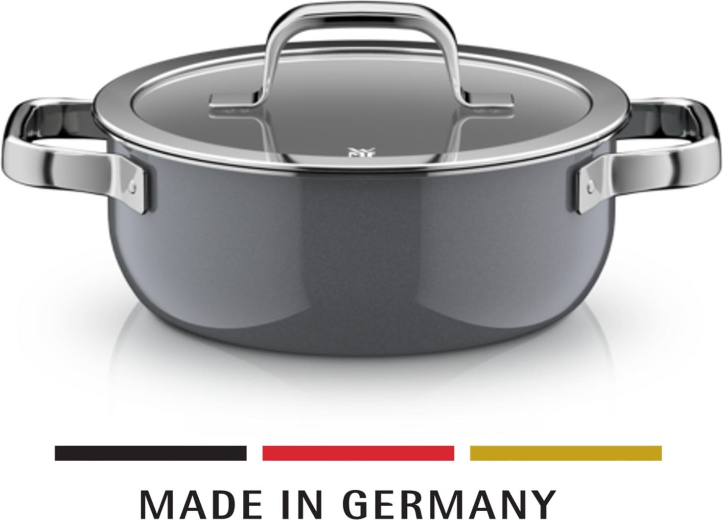 Fusiontec Mineral Pro, Bratentopf mit Deckel, 20 cm, Platinum