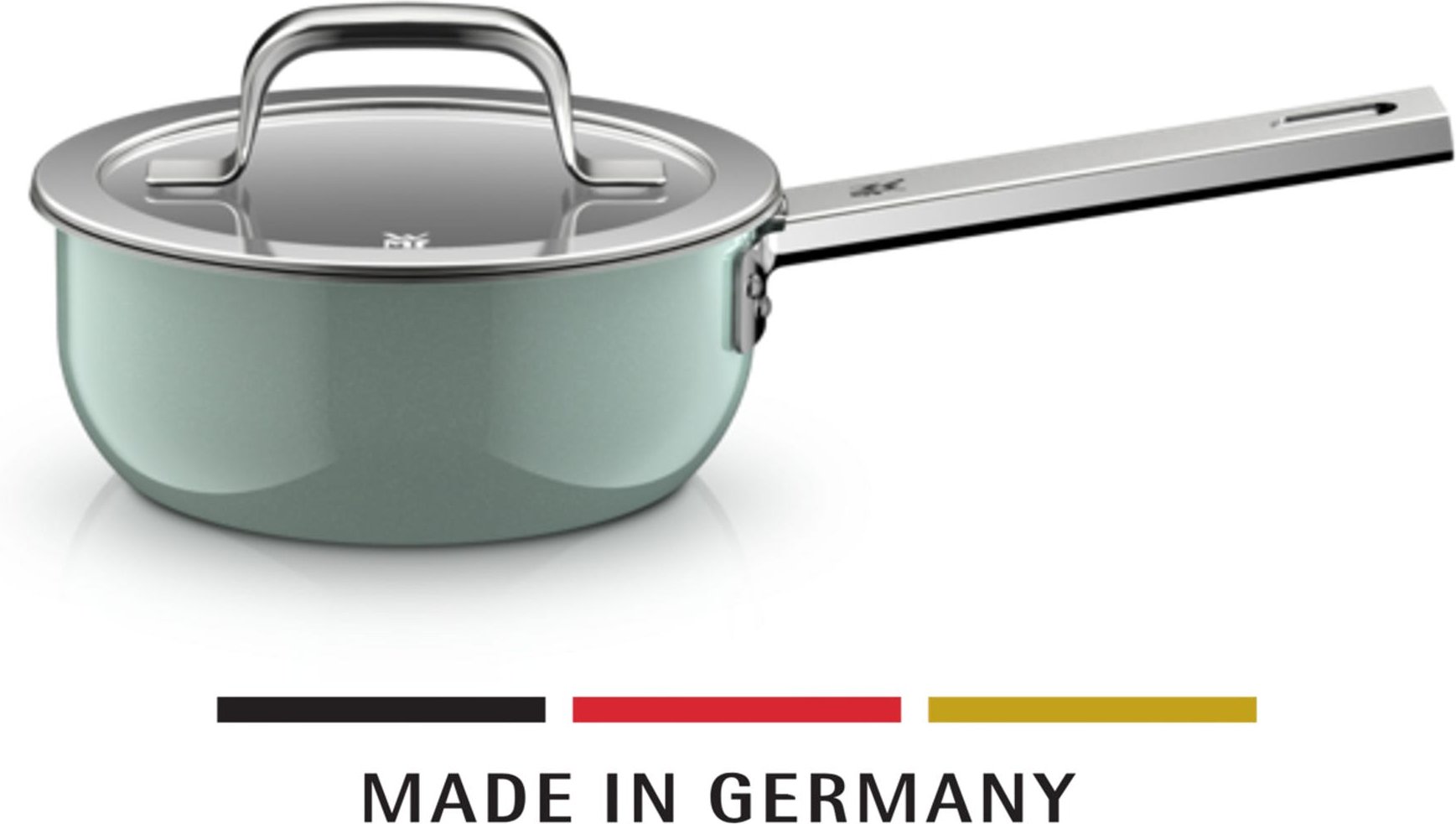 Fusiontec Mineral Pro, Stielkasserolle mit Deckel, 16 cm, Eucalyptus Haze