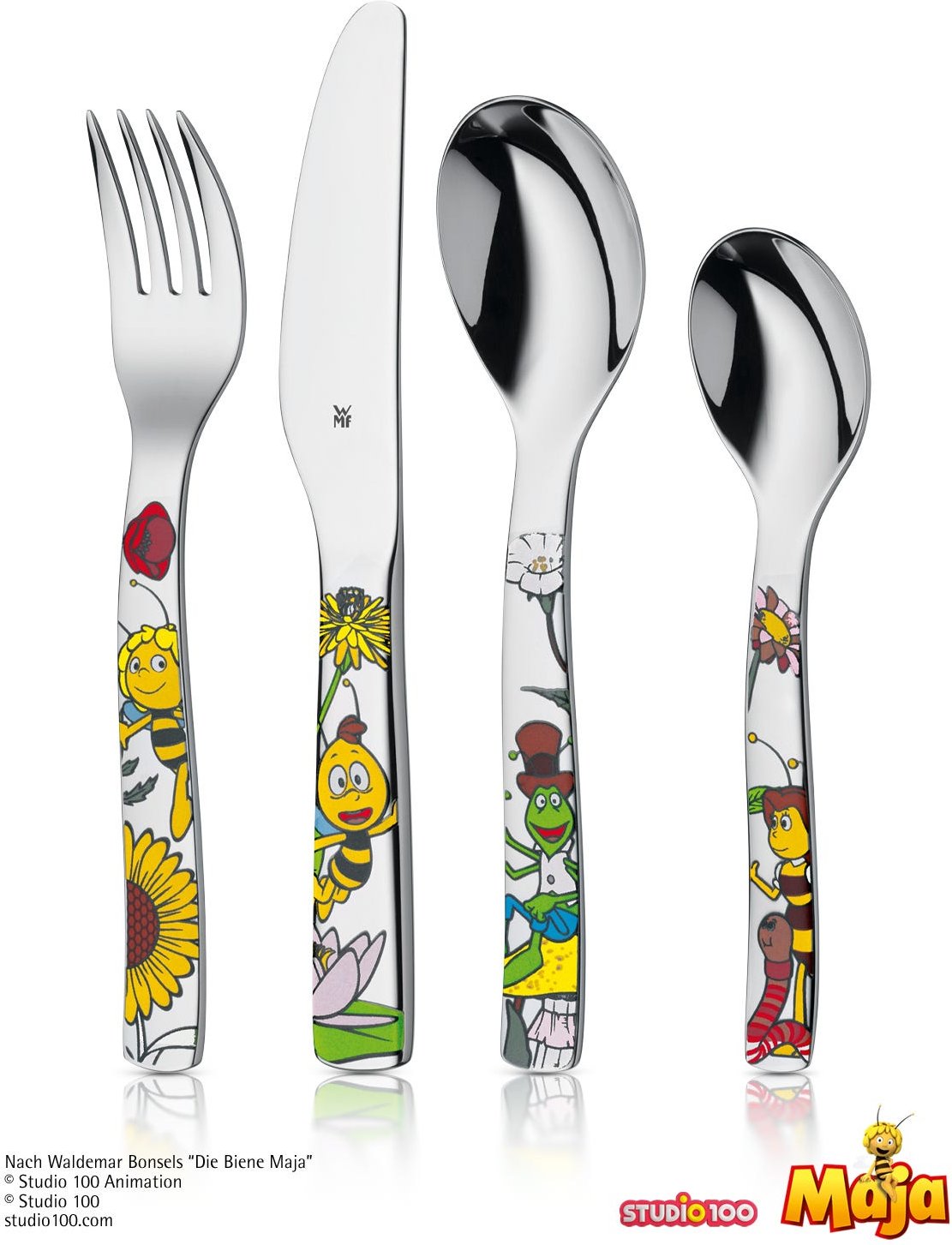Thumbnail - Kinderbesteck-Set Die Biene Maja, 4-teilig