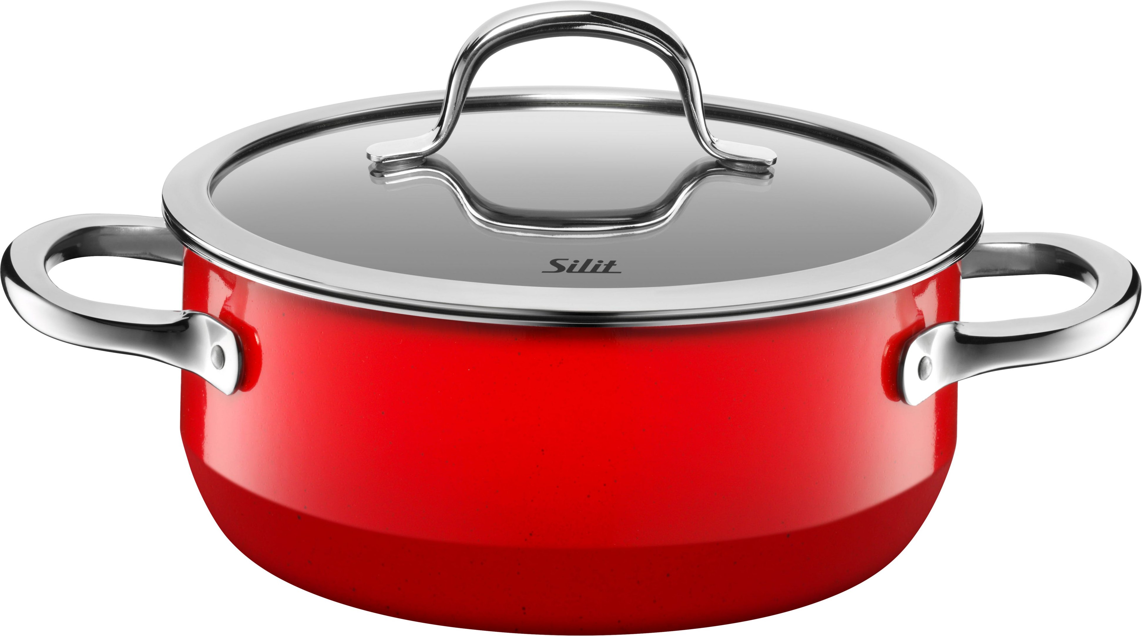 Silit Silargan® Passion Bratentopf mit Deckel, 20 cm, Red