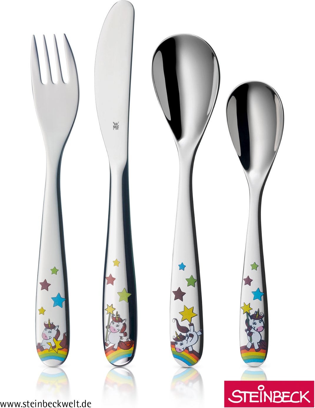 Kinderbesteck-Set Einhorn, 4-teilig