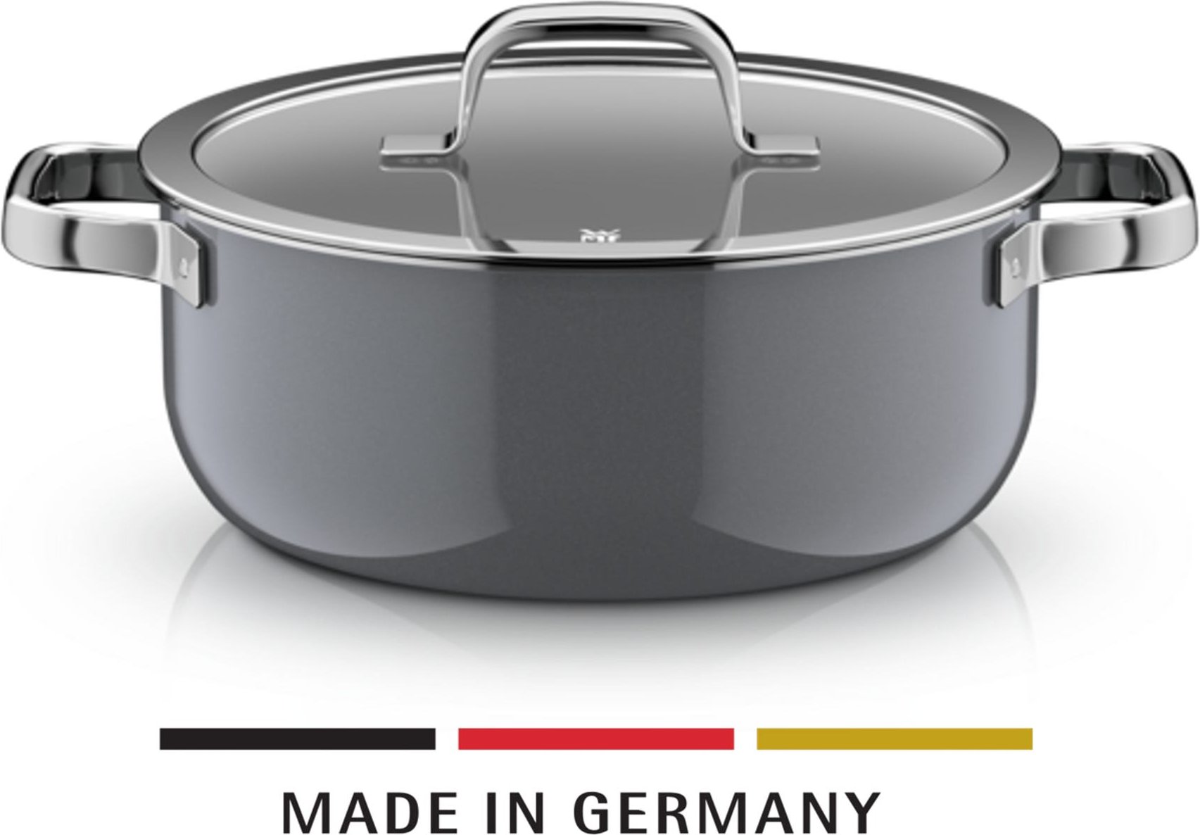 Fusiontec Mineral Pro, Bratentopf mit Decke, 24 cm, Platinum