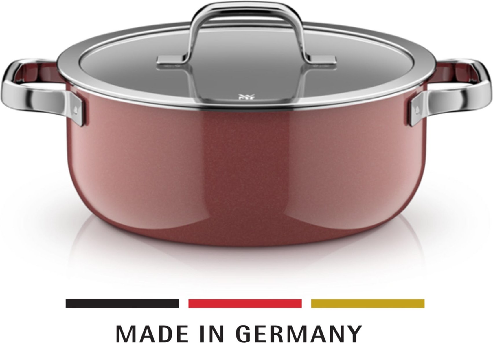 Fusiontec Mineral Pro, Bratentopf mit Deckel, 24 cm, Rose Quartz