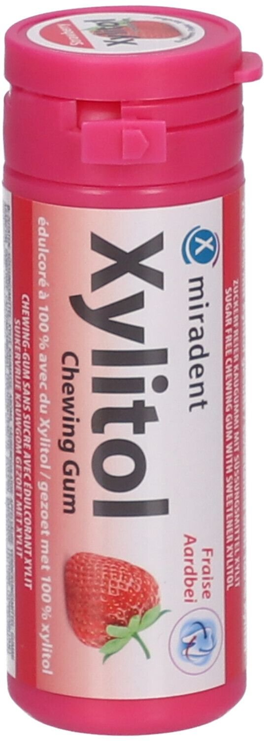 Miradent Xylitol Kaugummi Erdbeere Kids