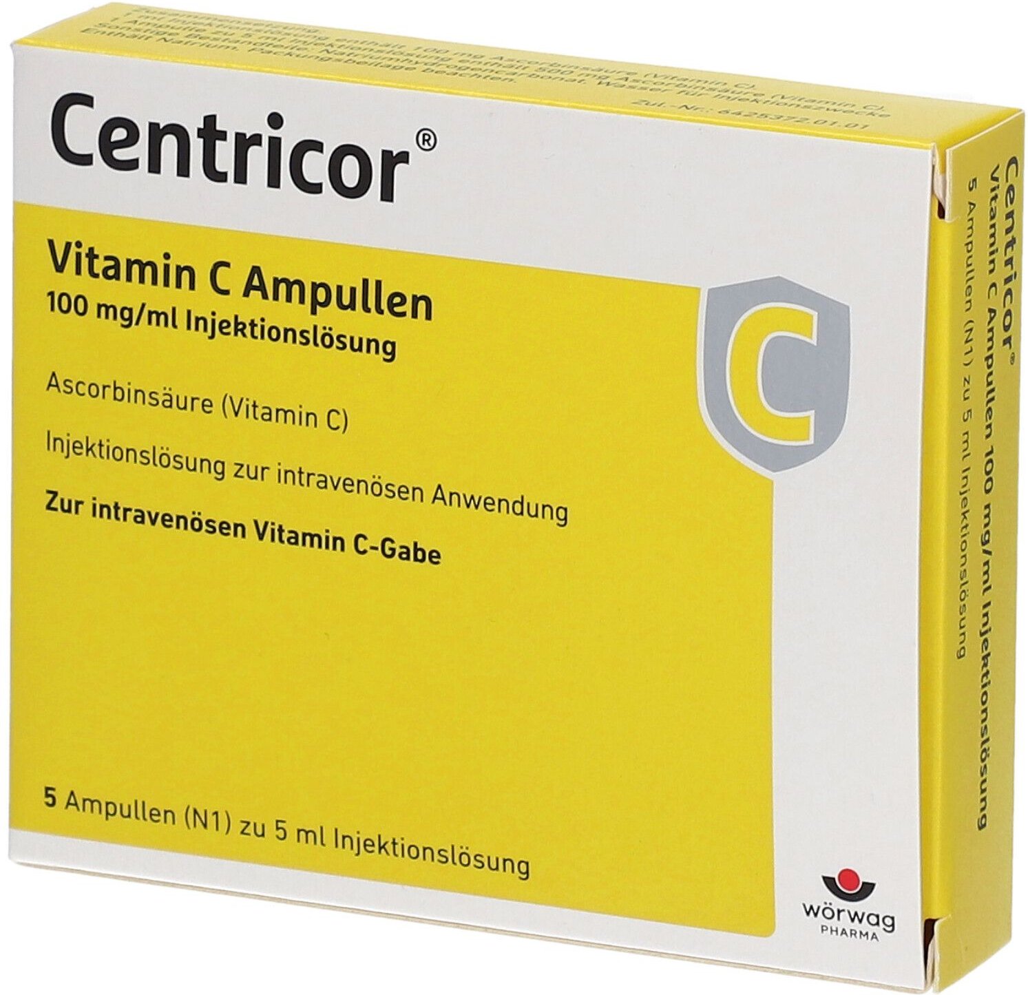 Thumbnail - Centricor Vitamin C Ampullen 100 mg/ml Inj.-Lsg. 5x5 ml Injektionslösung