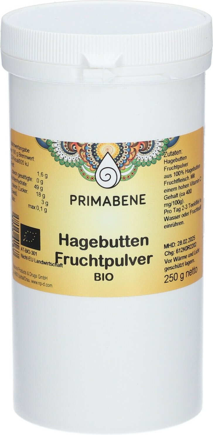 Hagebutten Fr.plv BIO Prim 250 g Pulver