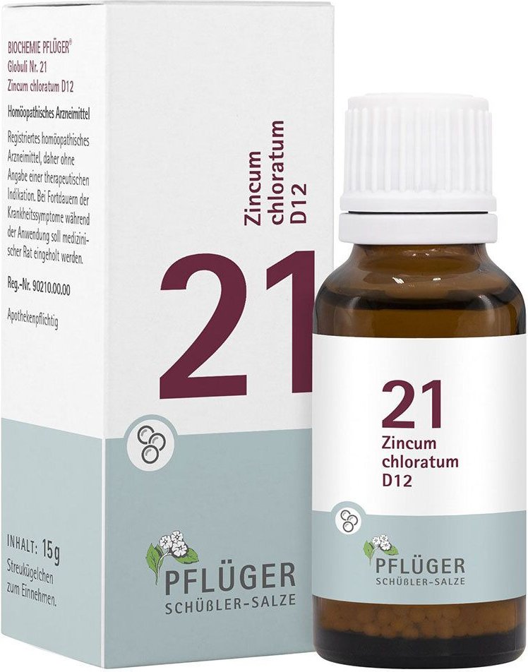 Biochemie Pflüger 21 Zincum chloratum D 12 Globuli 15 g