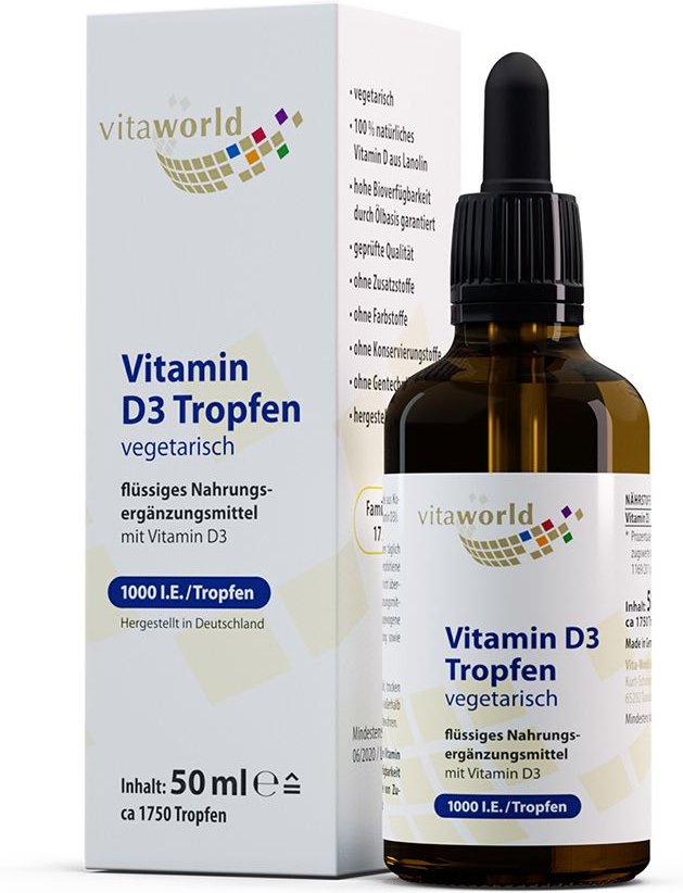 Vitamin D3 1.000 I.E. pro Tag Tropfen zum Einnehmen