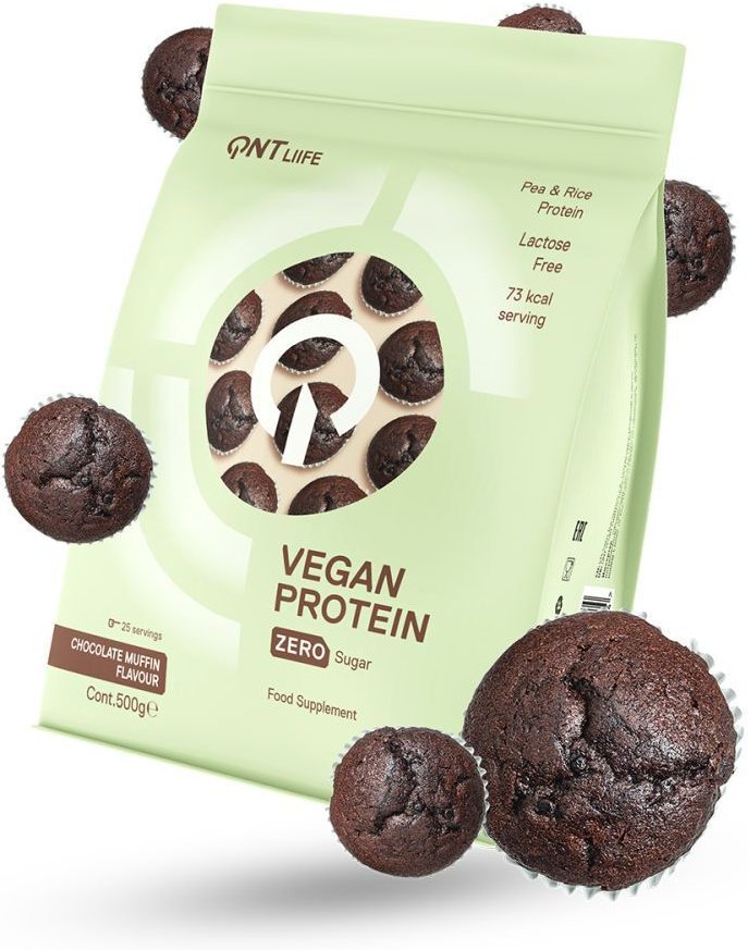 QNT Vegan Protein Chocolate Muffin 500 g Pulver