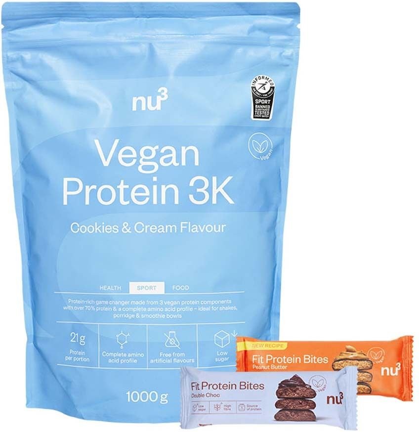 nu3 Vegan 3K Cookies-Cream + Fit Bites 1 St Set