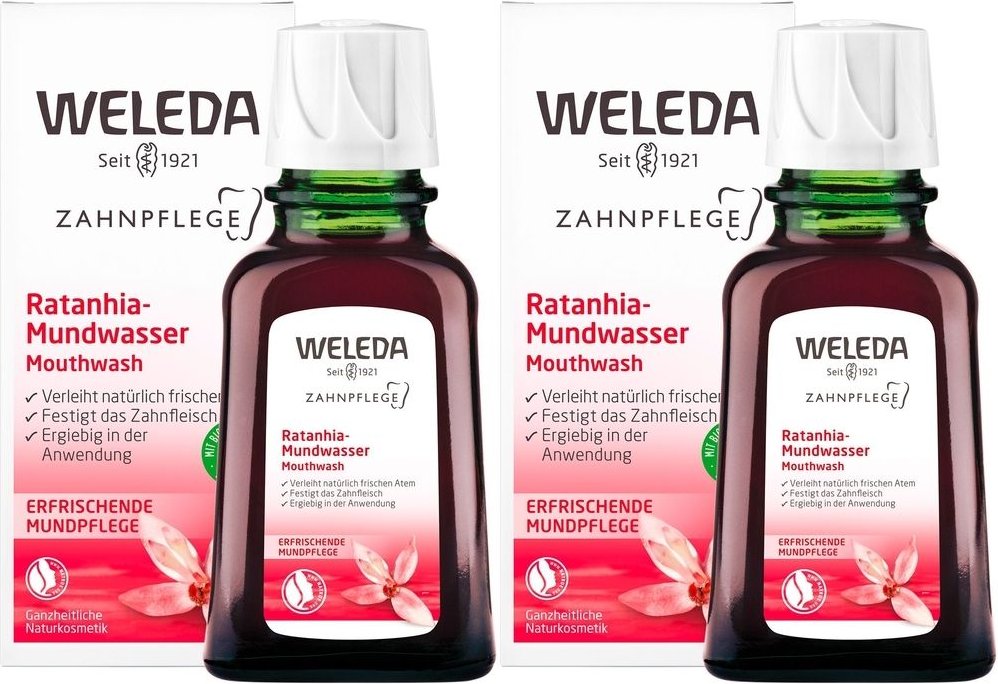 Weleda Ratanhia-Mundwasser x2 2x50 ml Mundwasser