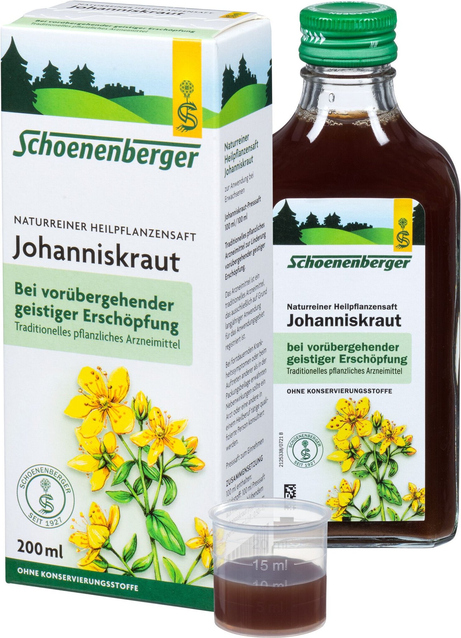 Johanniskraut Saft Schoenenberger 200 ml