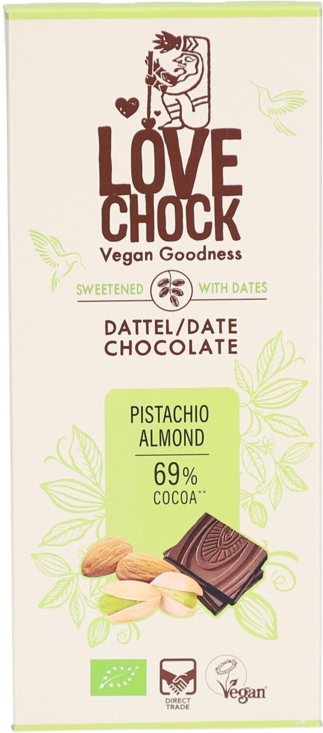 Lovechock Date Chocolate Pistachio Almon 70 g
