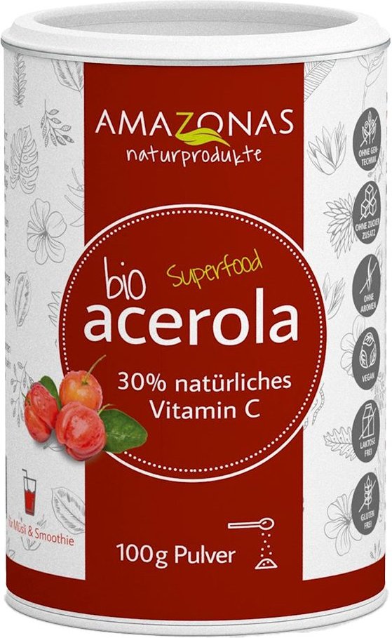 Thumbnail - Acerola 100% Bio 30% nat.Vit.C ohne Zusätze Pulver 100 g