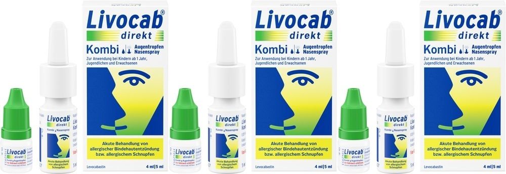 Livocab direkt Kombi 4 ml Augentr.+5 Nasenspray x3 3x1 St Kombipackung