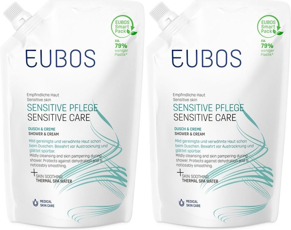 Eubos Sensitive Dusch & Creme Nachf.Btl. 2x 2x400 ml Emulsion