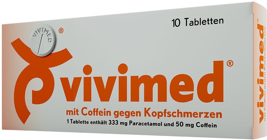 Vivimed mit Coffein gegen Kopfschmerzen Tabletten 10 St