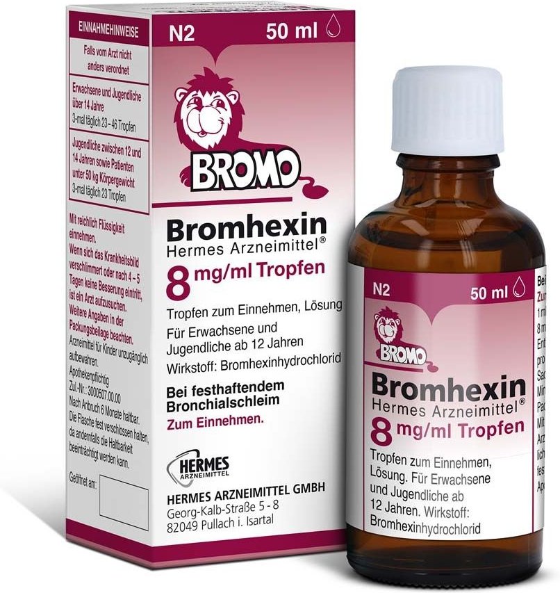 Bromhexin HERMES Arzneimittel 8 mg/ml Tropfen