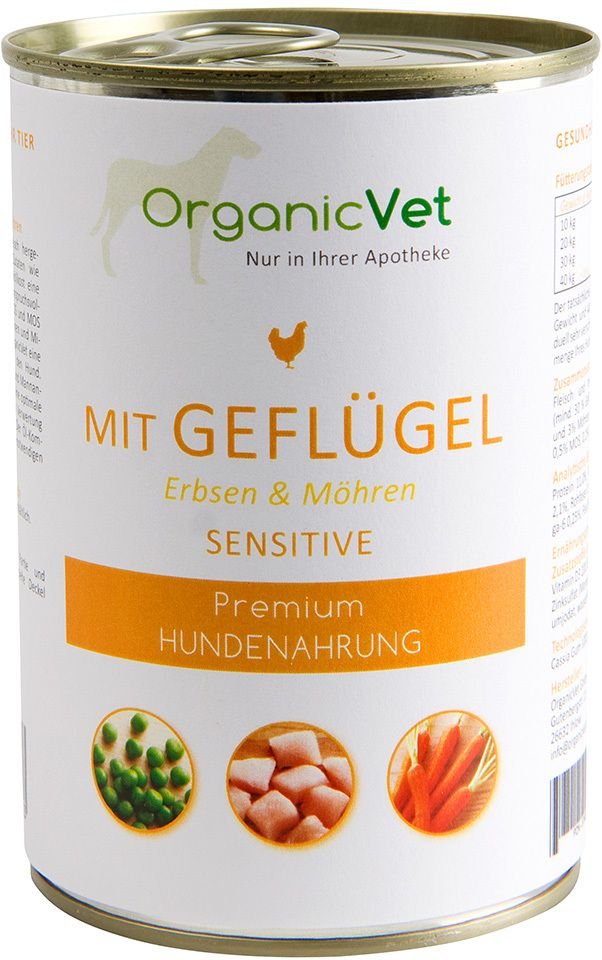 Dosennahrung Sensitive Geflügel f.Hunde 400 g Futter