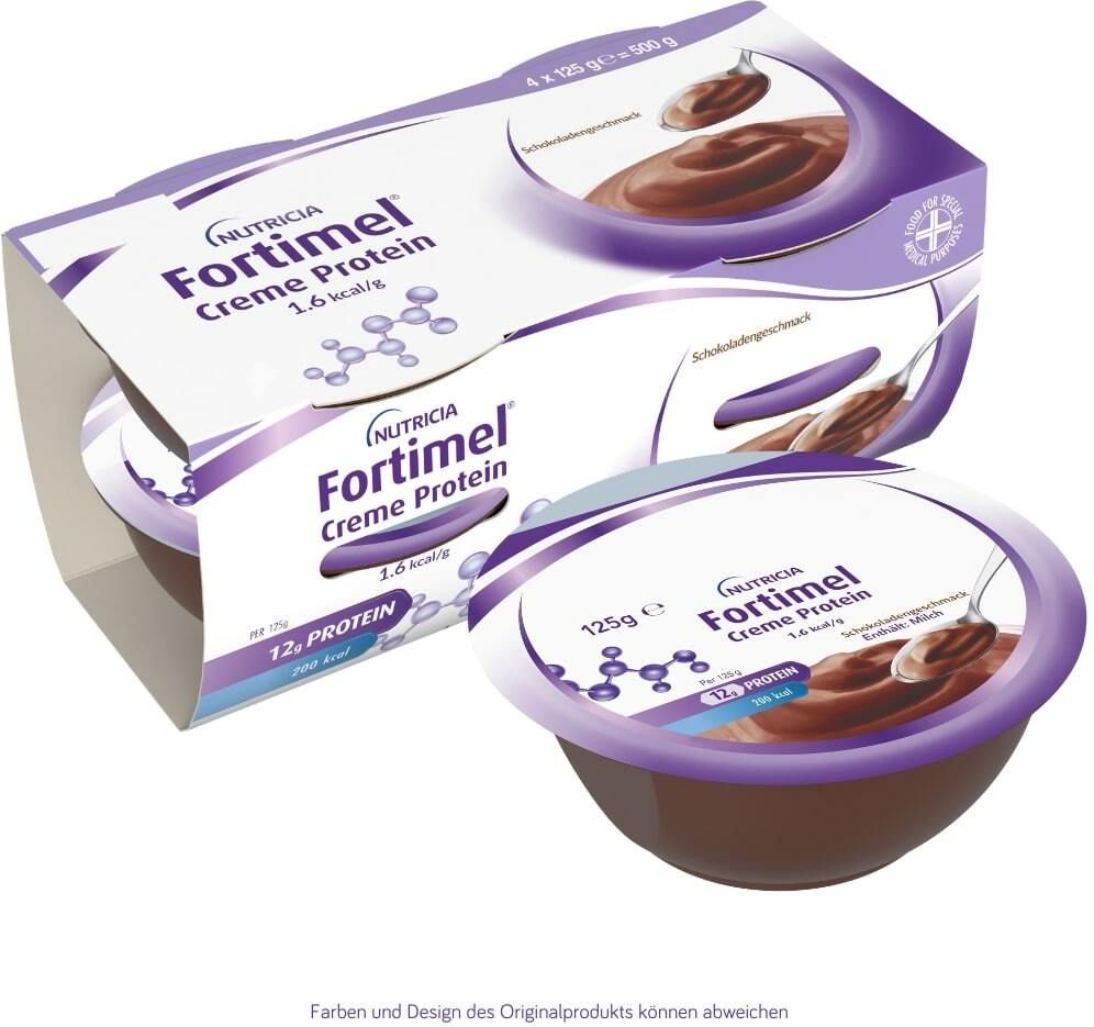 Fortimel Creme Protein Schokolade 8x4x125 g Flüssigkeit