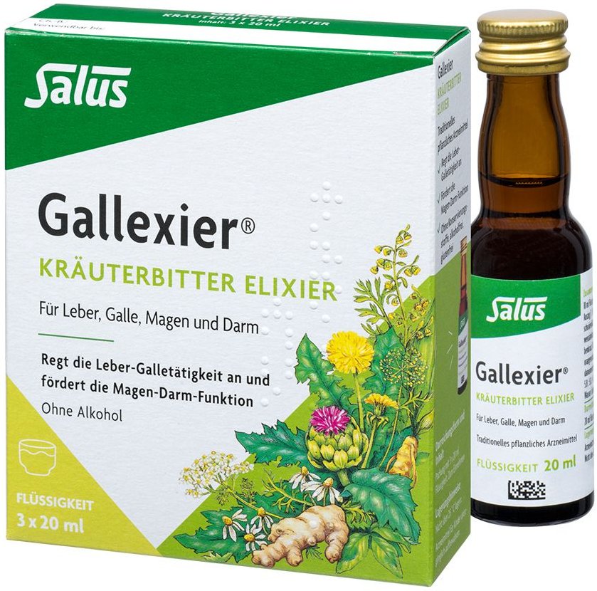 Thumbnail - Gallexier Kräuterbitter Elixier Salus Flü.z.E. 3x20 ml Flüssigkeit zum Einnehmen