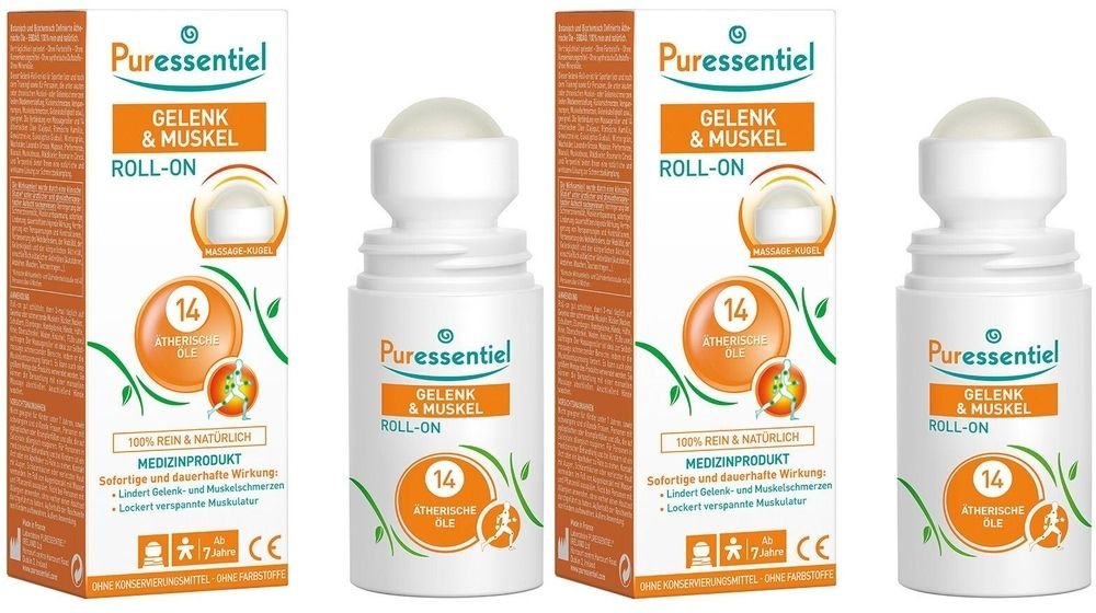 Puressentiel Gelenk & Muskel Roll-on 2x 2x75 ml Ätherisches Öl