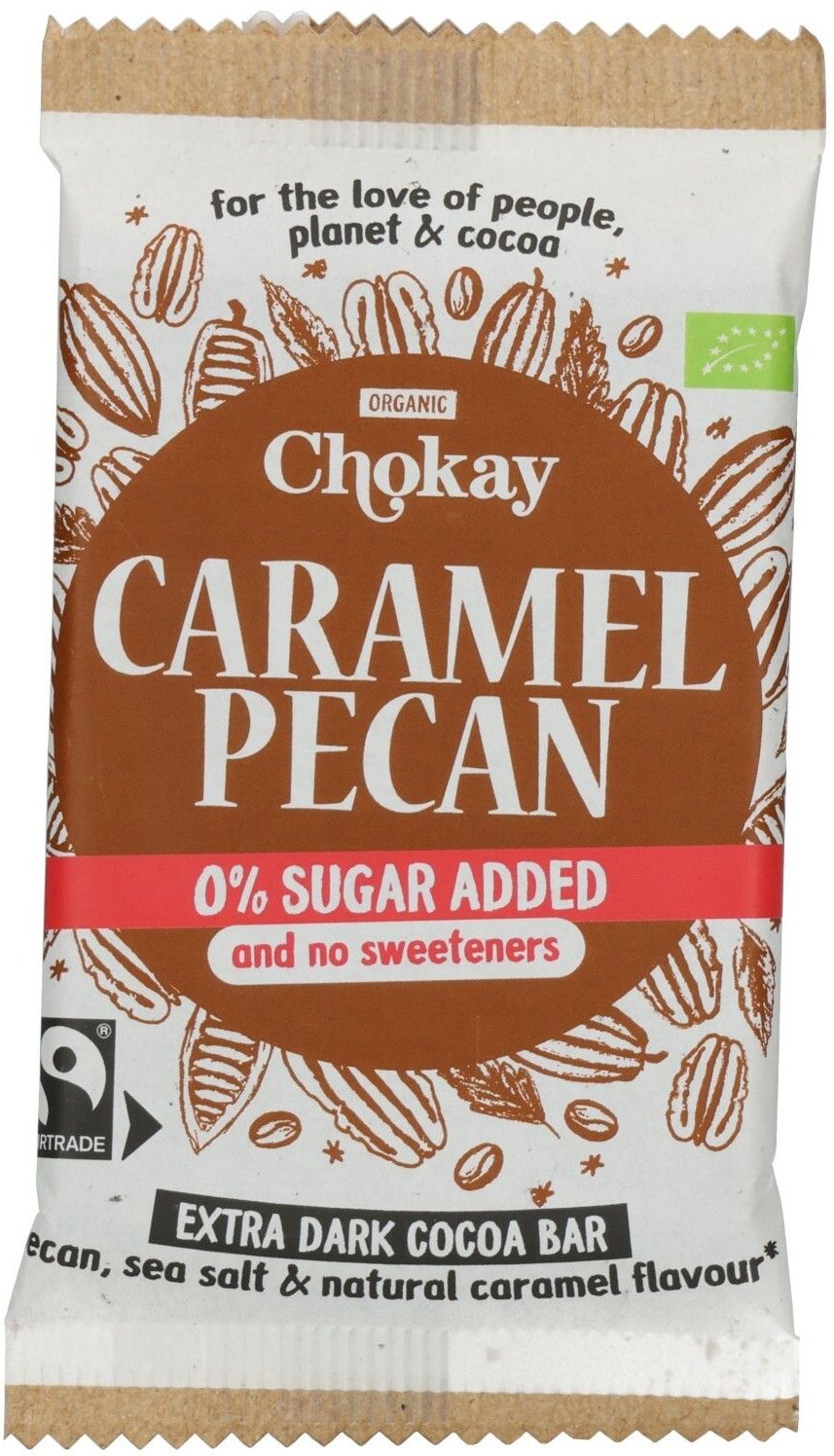 Chokay - Bar Caramel Pecan Sea Salt, 70g 70 g Riegel