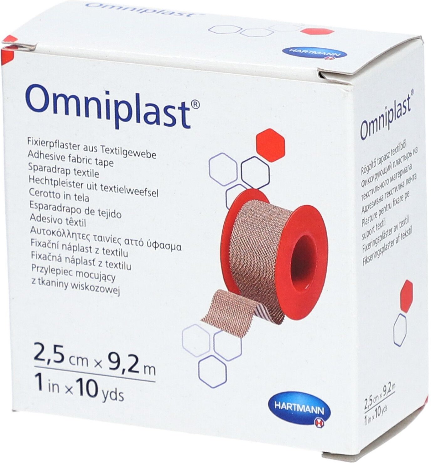 Omniplast Fixierpflaster Textilgew.2,5 cmx9,2 m 1 St Pflaster