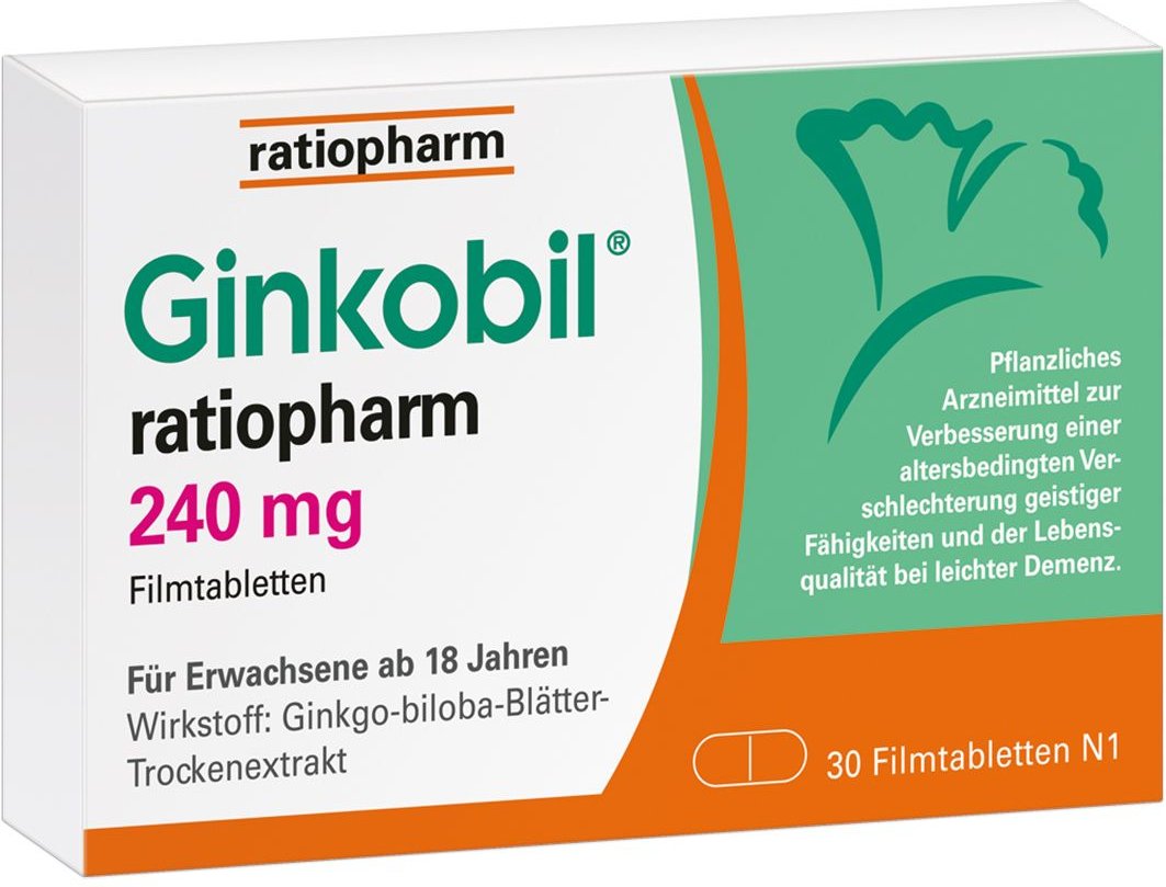 GINKOBIL-ratiopharm 240 mg Filmtabletten 30 St