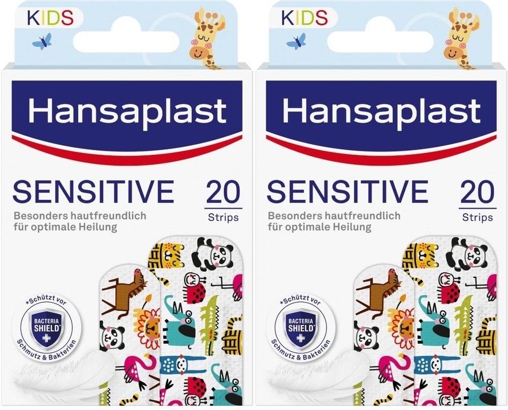 2x Hansaplast Kinderpflaster Sensitive Strips 2x20 St Pflaster