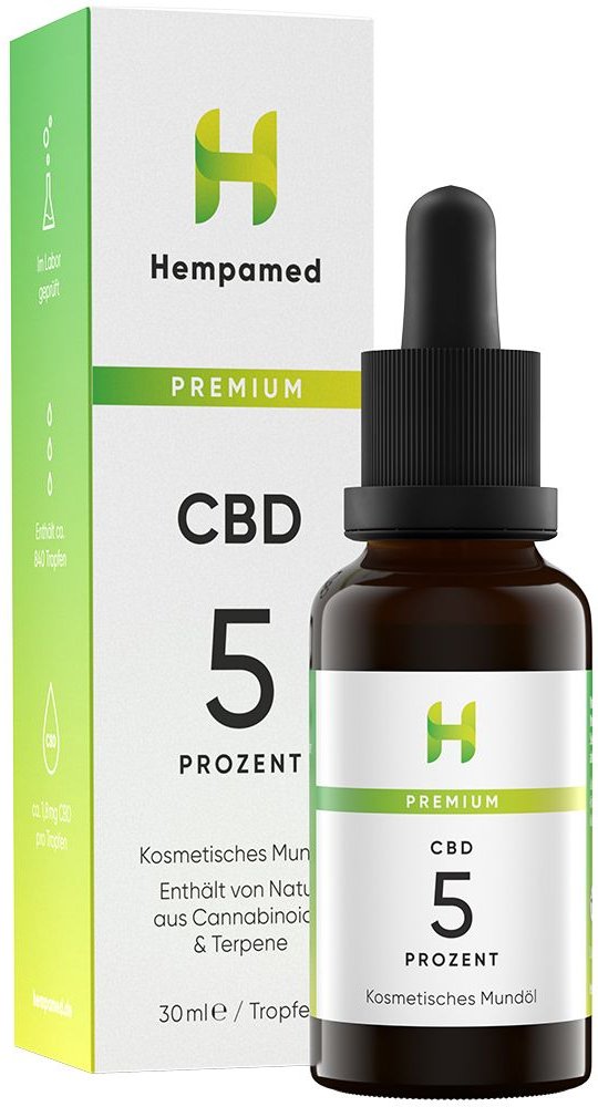 Hempamed CBD Premium Mundöl 5% 30 ml Tropfen
