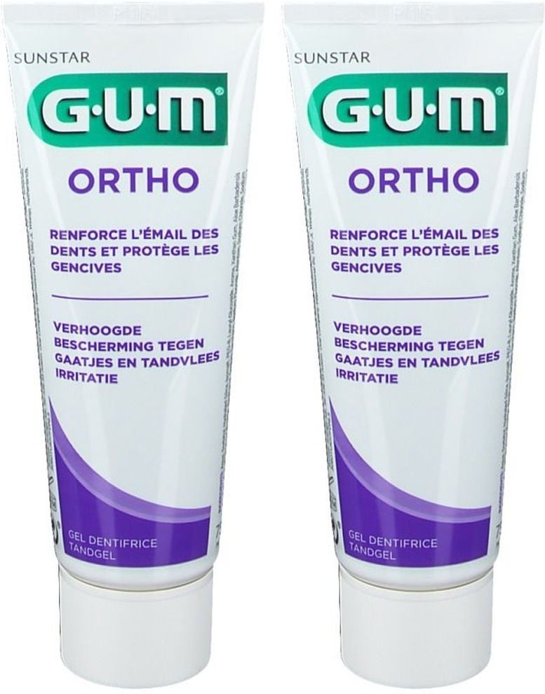 GUM Ortho Zahngel x2 2x75 ml