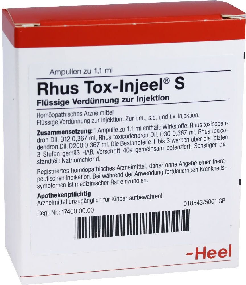 Rhus TOX Injeel S Ampullen 100 St