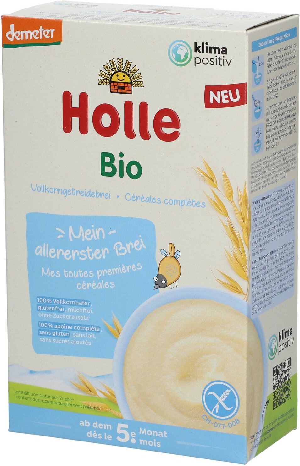 Holle Allererster Haferbrei Bio 250 g Pulver