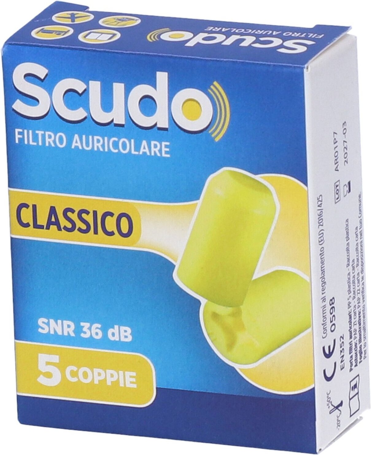 Earplug Scudo Classic 5 Coppie St Ohrstöpsel