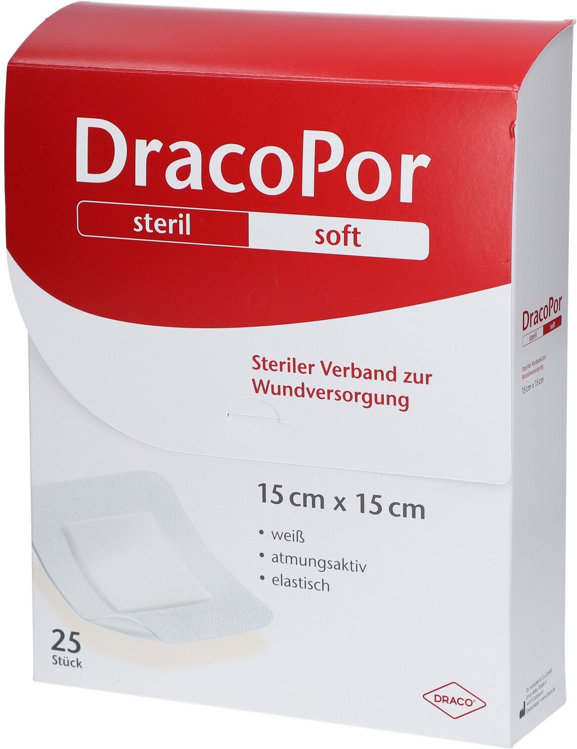 Dracopor Wundverband 15x15 cm steril 25 St Pflaster