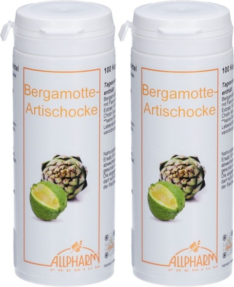 Bergamotte-Artischocke Allpharm Premium Kapseln 2x 2x100 St
